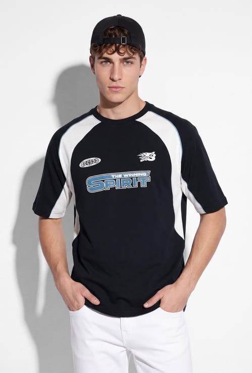 URB_N Men Oversized Raglan Sleeves T-shirt