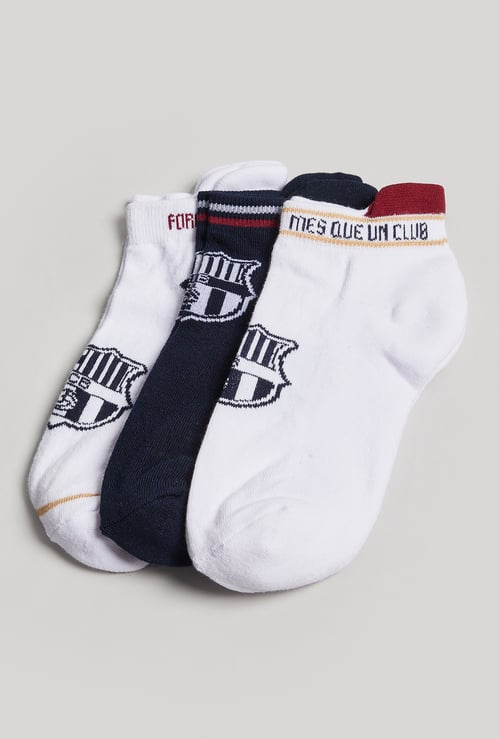 Men Printed Ankle Length Socks - Pack of 3