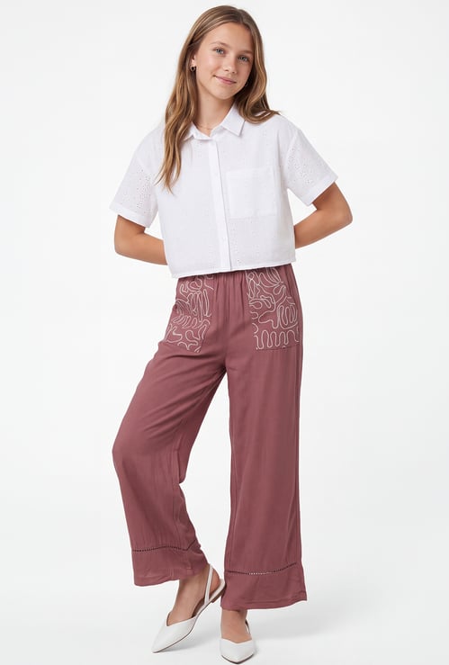 Girls Embroidered Trousers