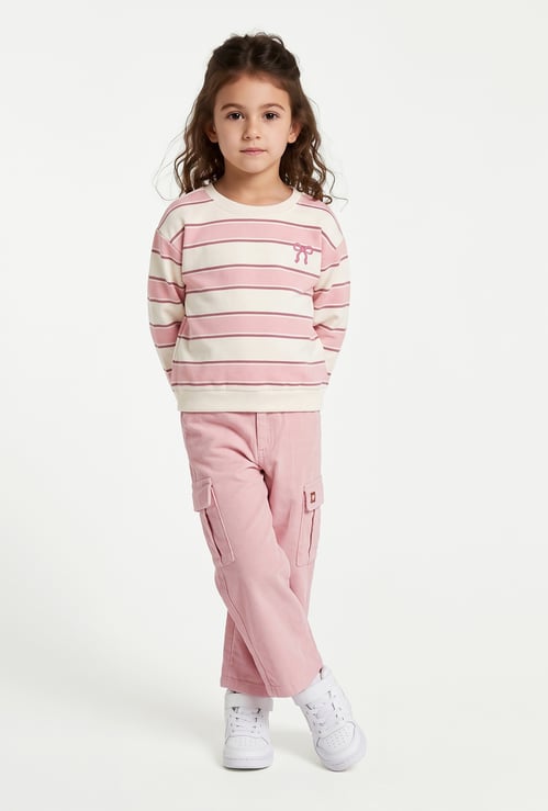 Girls Corduroy Cargo Trousers