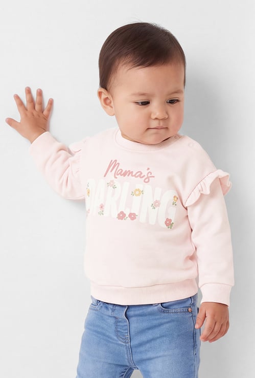 Girls Floral Print Sweatshirt