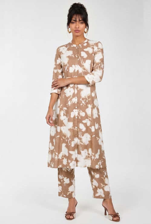 Women Floral Print A-line Kurta Set
