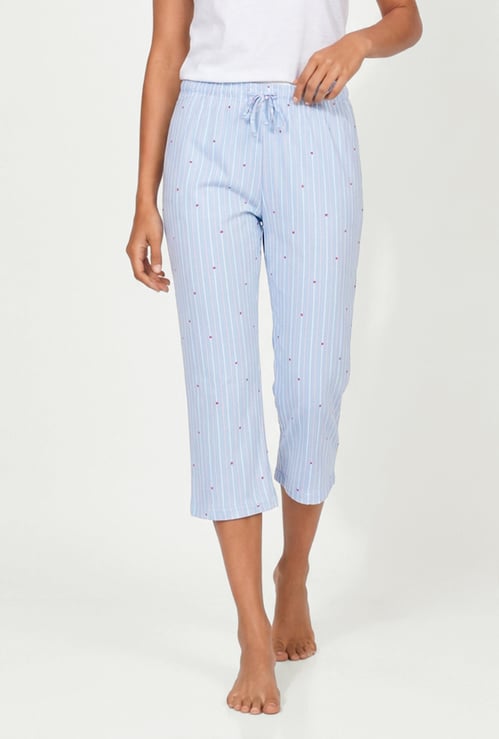 Women Striped Capri