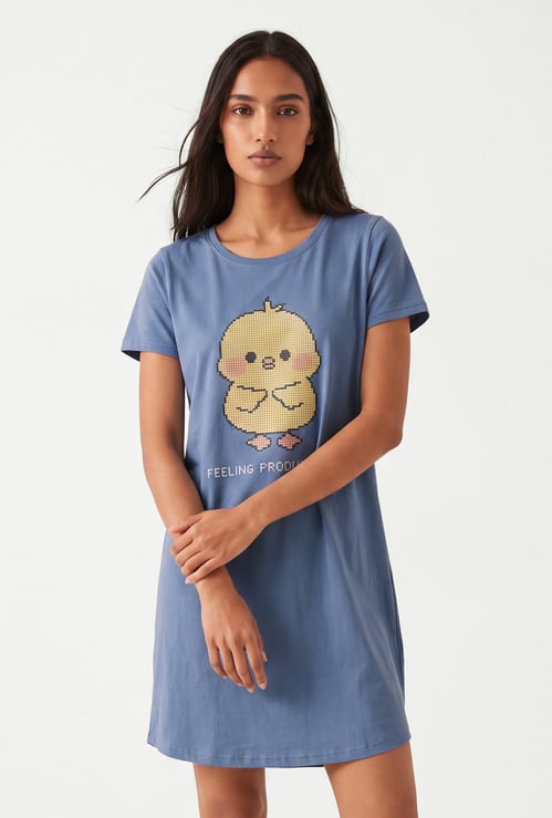 Women Printed Nightdress