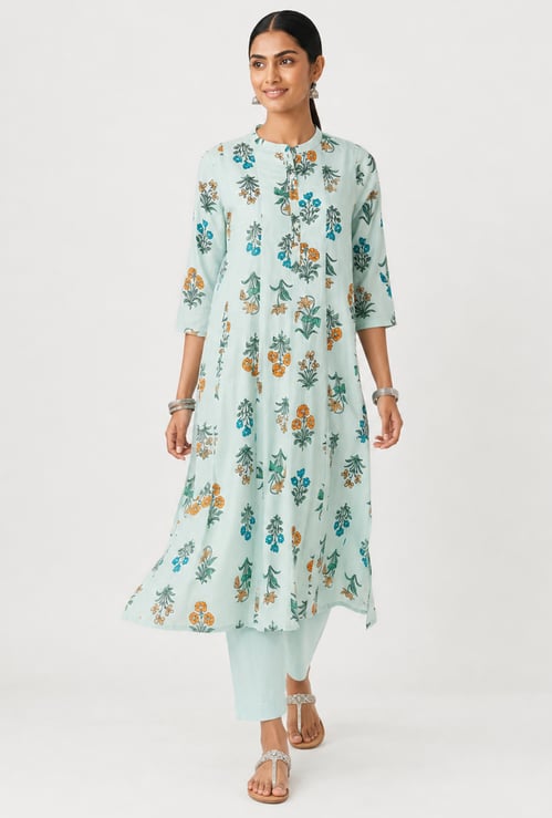 Women Floral A-Line Kurta Set