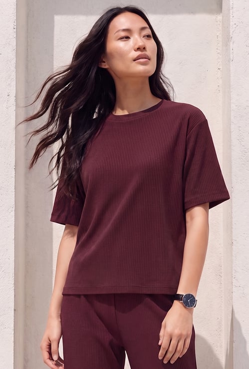 Women Textured T-shirt