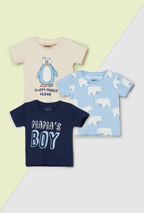 Boys Printed T-shirts - Pack of 3