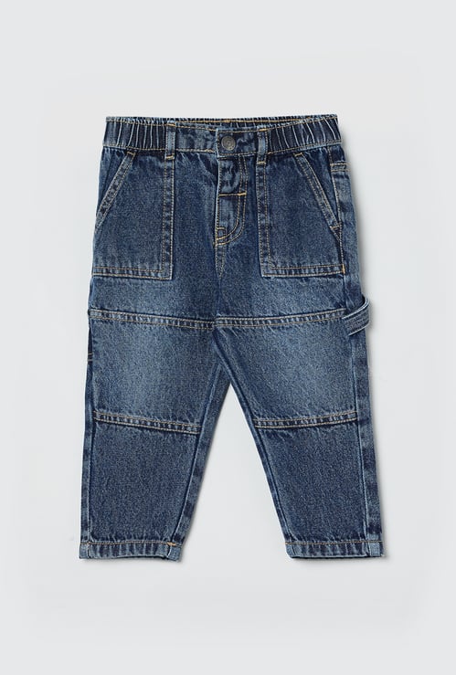 Boys Slim Elasticated Jeans