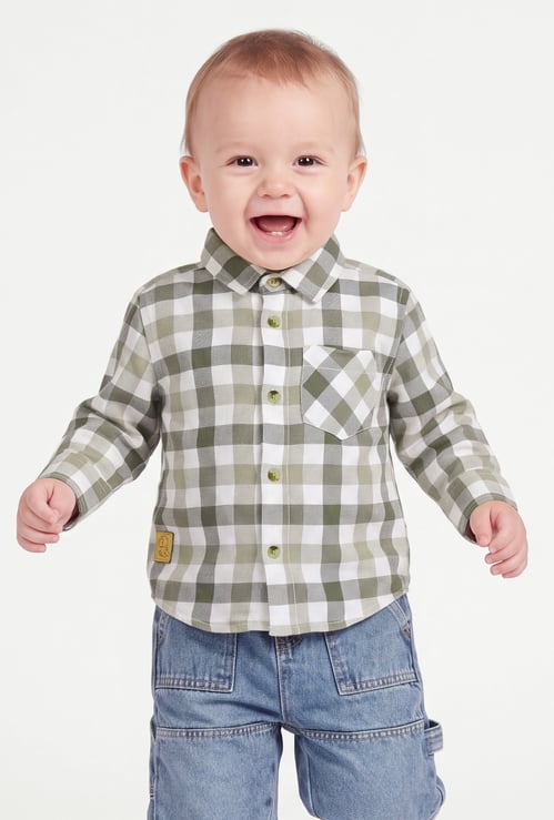 Boys Checked Regular Fit Shirt