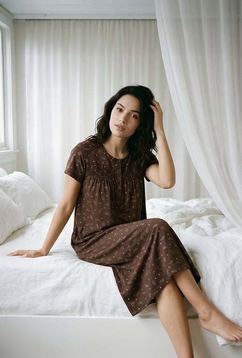 Women Printed Nightgown