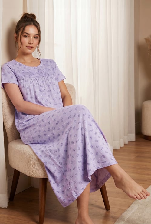 Women Printed Nightgown