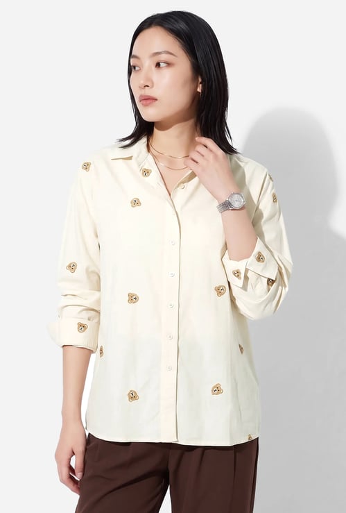 URB_N Women Embroidered Shirt
