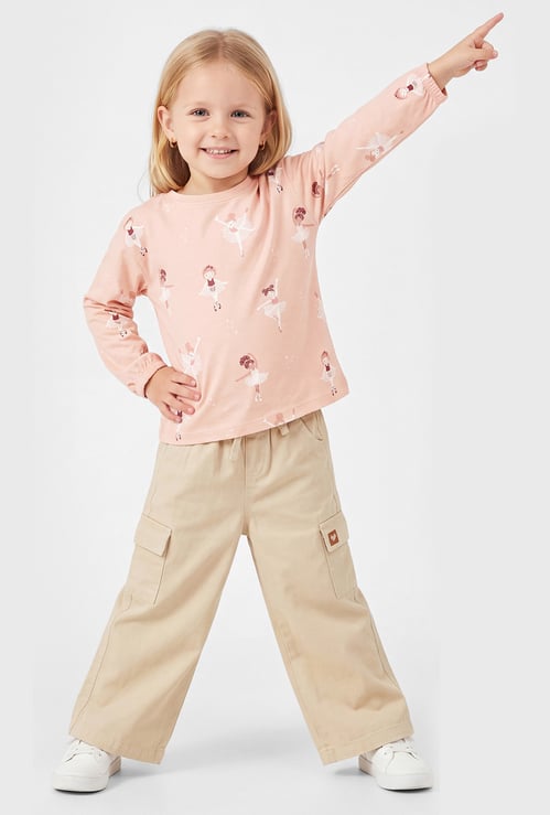 Girls Ballerina Printed T-shirt
