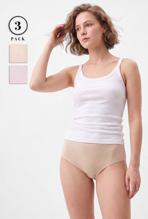 Women Solid Panties - Pack of 3