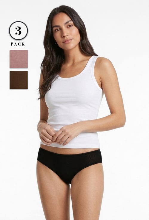 Women Solid Hipster Panties - Pack of 3