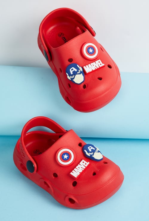 Boys Captain America Clogs with Charms
