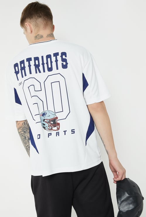 Men Patriots Print Oversized T-shirt