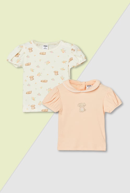 Girls Printed Tops - Pack of 2
