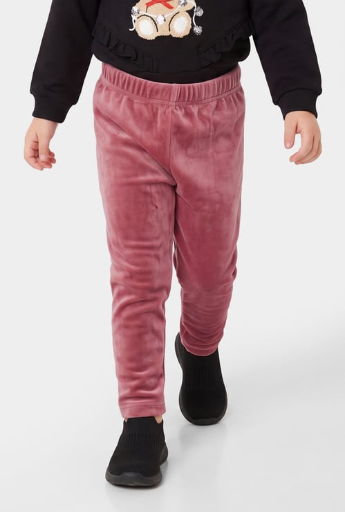 Girls Solid Velor Legging