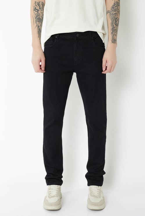 Men Solid Regular Fit Jeans