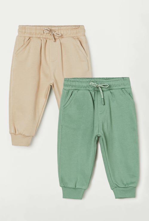 Boys Solid Joggers - Pack of 2