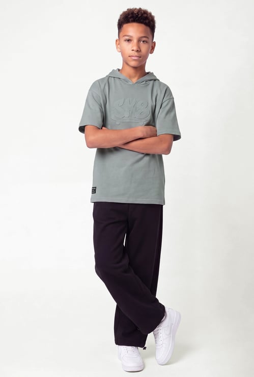 Boys Applique Hooded T-shirt