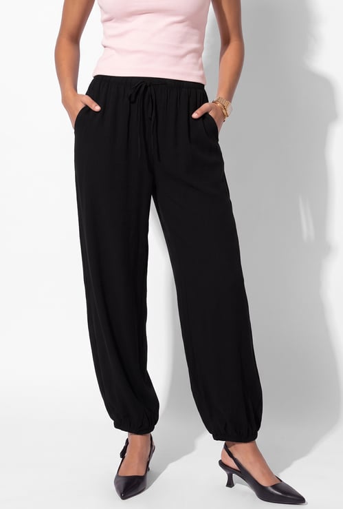 URB_N Women Solid Balloon Pants