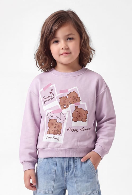 Girls Printed Sweatshirt