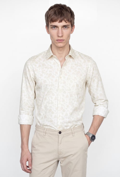 Men Floral Print Formal Shirt