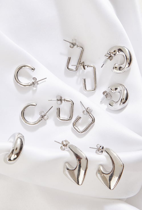 Women Hoop Earrings - Pack of 6