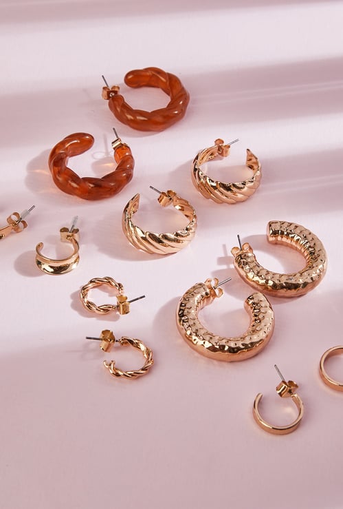 Women Hoop Earrings - Pack of 6