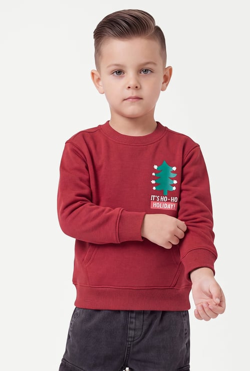 Boys Printed Pullover Sweatshirt
