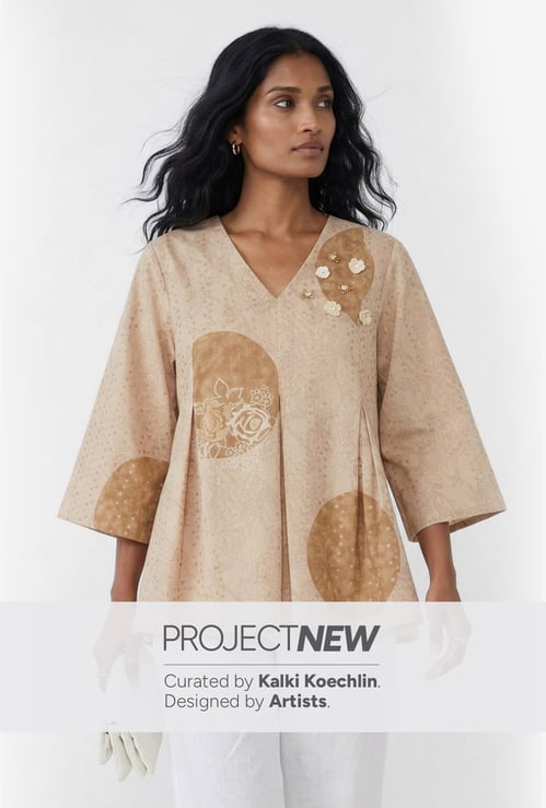Women Printed Pleated Tunic
