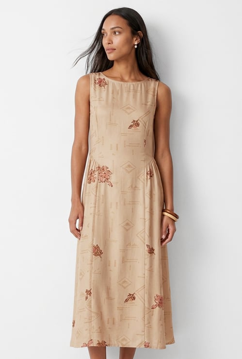 Women Floral Print A-line Dress