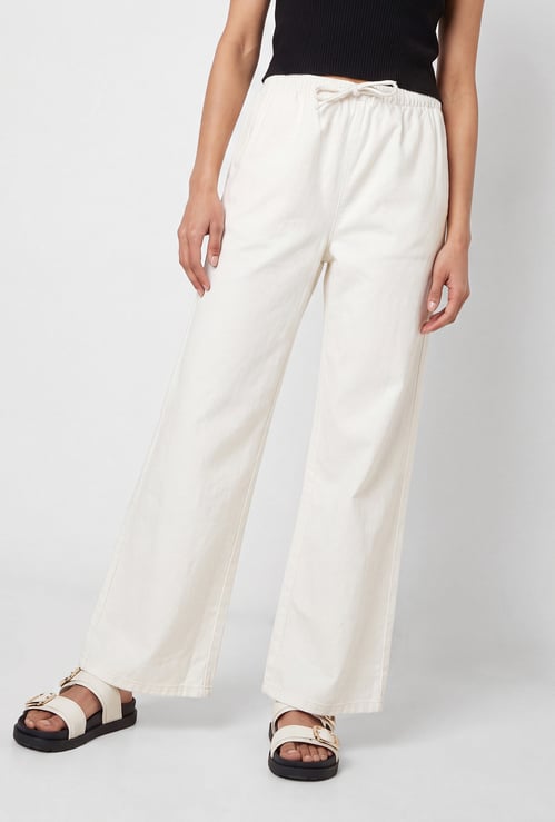Women High-Rise Denim Trousers