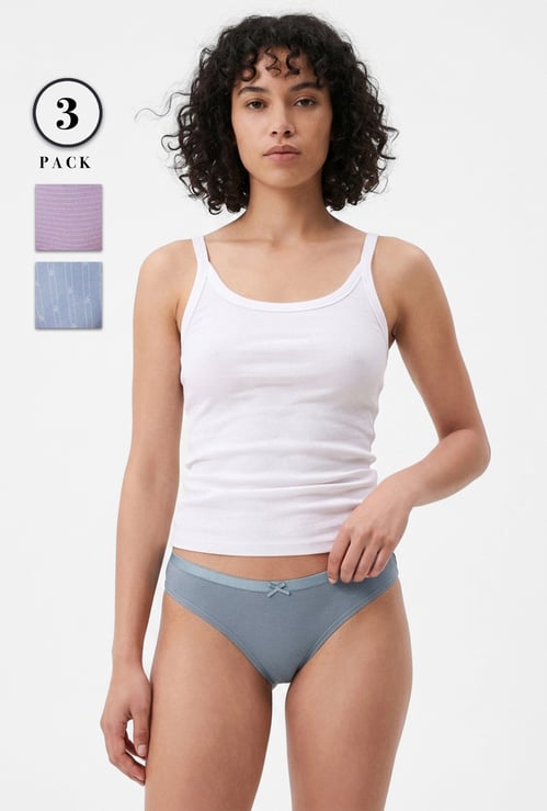 Women Printed Bikini Panties - Pack of 3