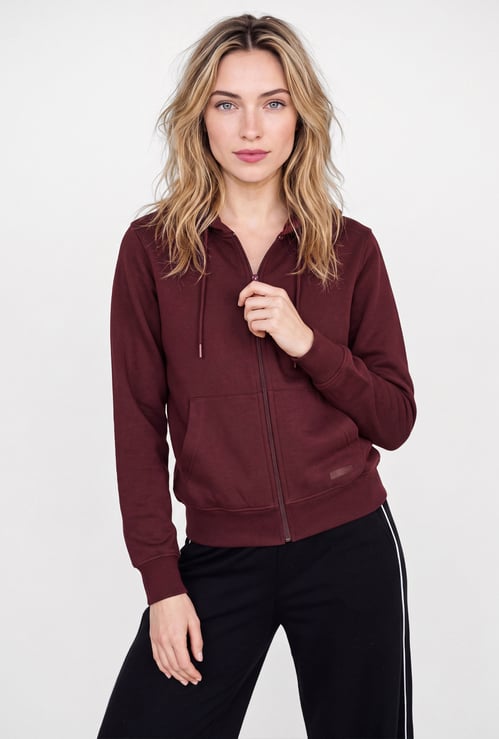 Women Solid Hooded Jacket