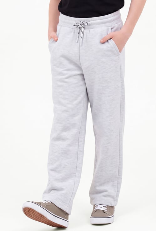 Boys Solid Loose-Fit Track Pants