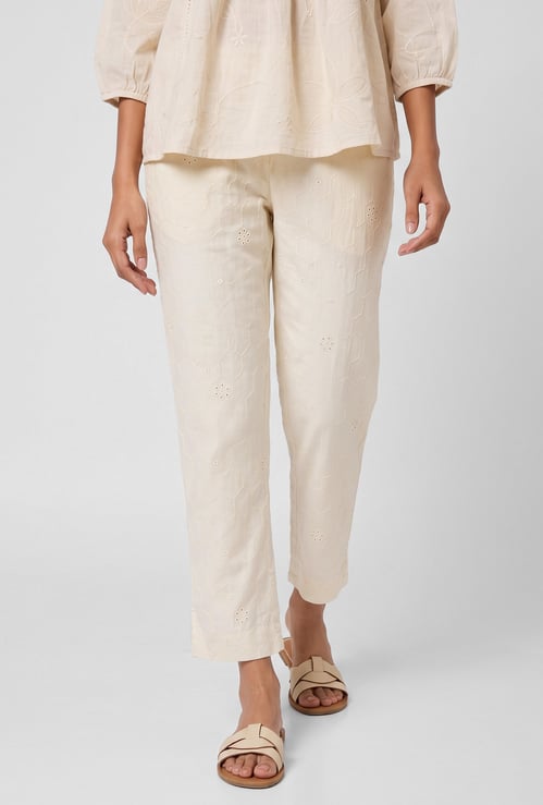 Women Embroidered Straight Pants