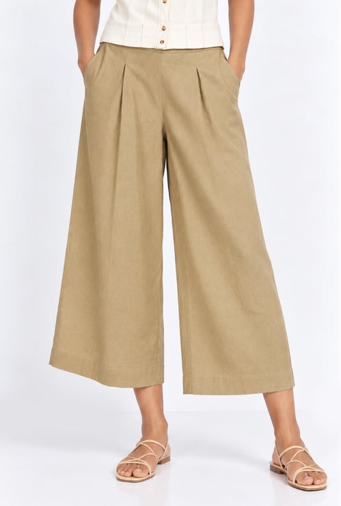 Women Pleated Culottes