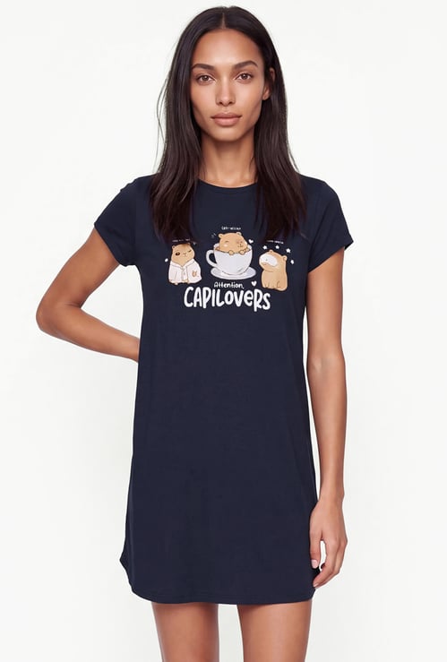 Women Printed Nightdress