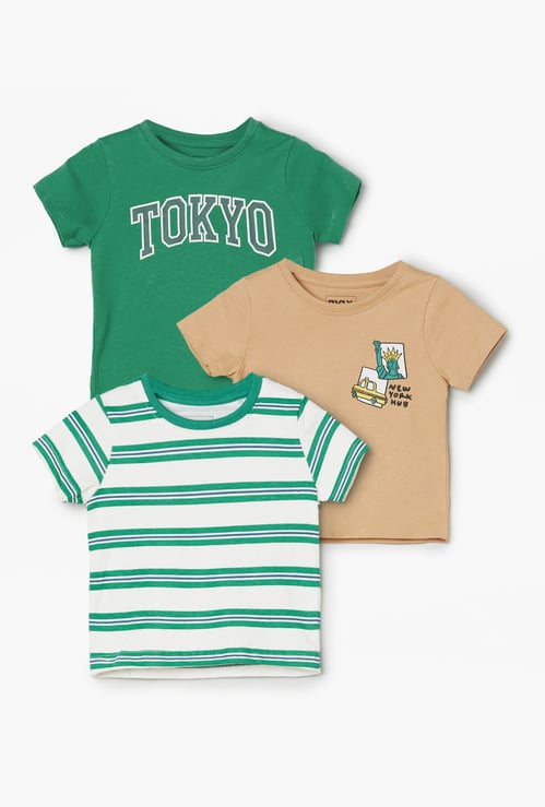 Boys Printed T-shirts - Pack of 3