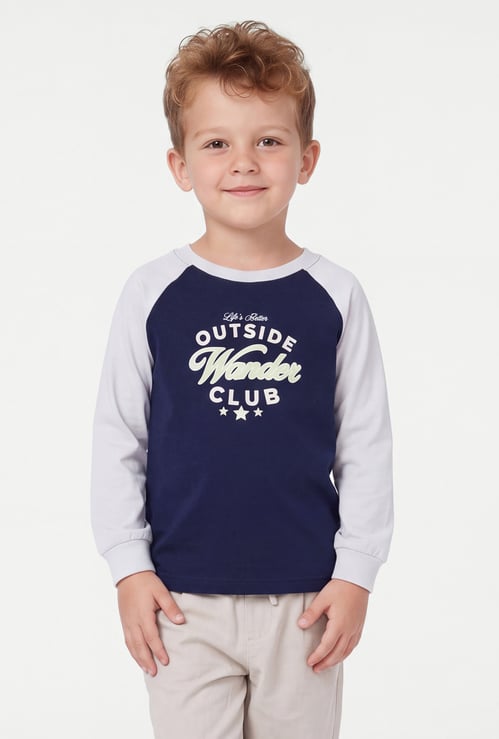 Boys Printed Raglan Sleeves T-shirt