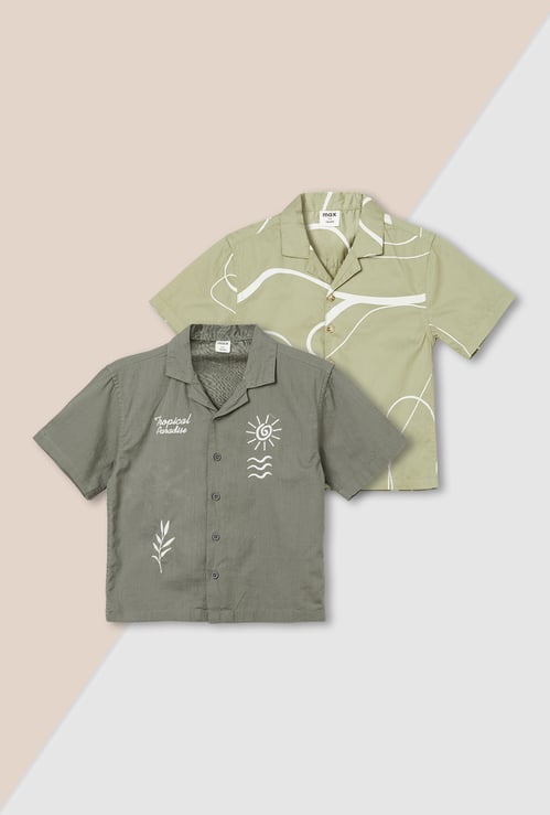 Boys Printed Resort Shirt - Pack of 2