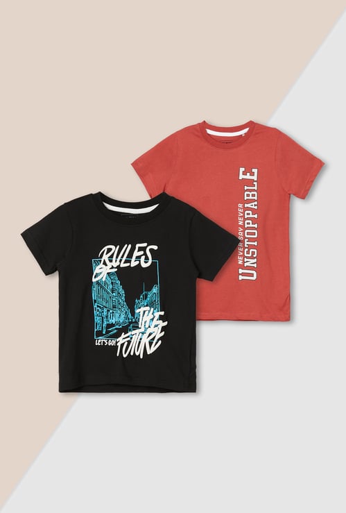 Boys Printed T-shirt - Pack of 2