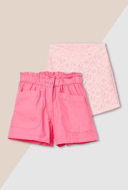 Girls Assorted Shorts - Pack of 2