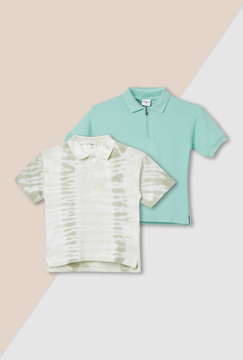Boys Assorted Polo T-shirt - Pack of 2