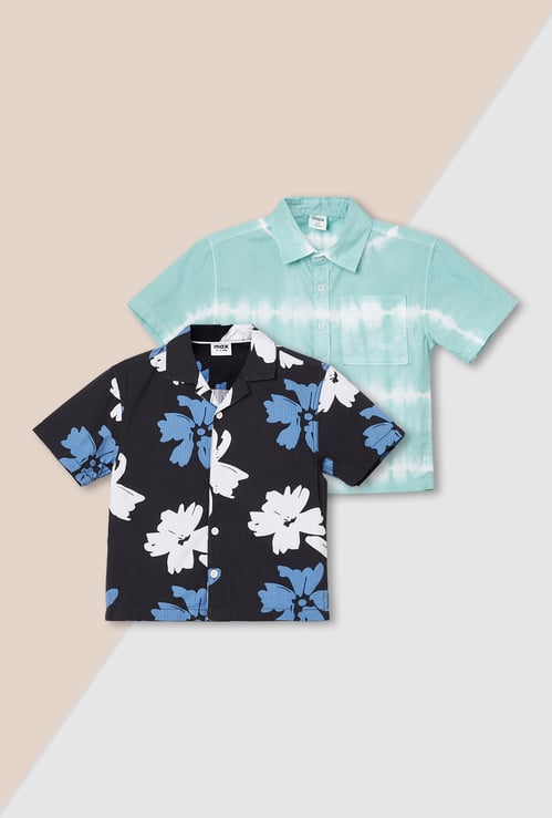 Boys Printed Resort Shirt - Pack of 2
