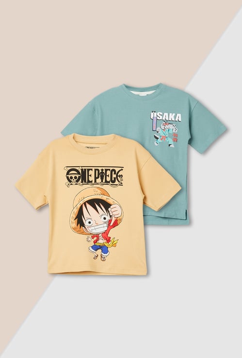 Boys Assorted Printed T-shirt - Pack of 2