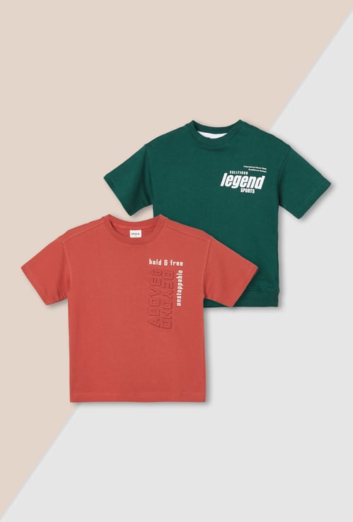 Boys Printed T-shirt - Pack of 2